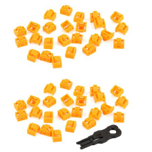 500 Pièces Orange RJ45 Port Ethernet LAN Hub Anti-Poussière Capuchon de Protection de Blocage avec Serrure et Clé Exclusives