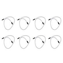 8pcs 50CM 3.0 III SATA3 7Pin Data Cable 6Gb/S SSD Cables HDD Hard Disk Data Cord with Nylon Sleeved Premium Version