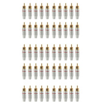 Adapter Audio Coaxkabel Connector RCA-Stekker Naadloos 100 Stuks