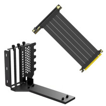 Industrial PCIE4.0 X16 Riser Cable Extension  Card Holder Vertical Aluminum Alloy Video Card Bracket