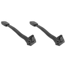 2X 16Pin Carte Vidéo Coude 12VHPWR Tête Droite Tête Tournante Câble PCIE 5.0 Coude Câble 12+4P Coude à 90 Degrés, Sans Manchon