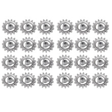 24X Ingranaggio Durevole Accessori Resistenti Al Calore Telaio per Barbecue Ingranaggio Parti DIY Ruota Hardware Girevole Automatica Nel