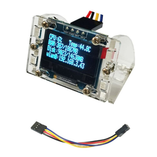For Raspberry Pi 0.96 Inch OLED I2C SSD 4Pin Module with Case LCD Screen Display CPU Temperature for  STM32