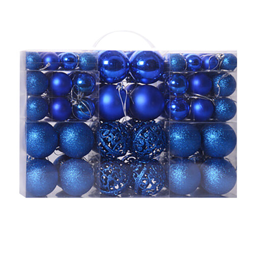 Staron blue Christmas ornaments shatterproof 100 pcs