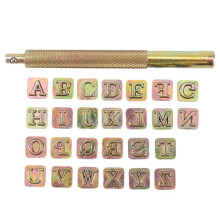 26Pcs Steel Alphabet Stamps Punch Set for Leather Stamps Tools 26 English Letters Metal Stamp Set Leathercraft