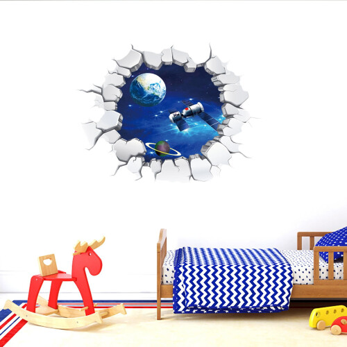Ensemble de stickers muraux 3D avion pour décoration intérieure