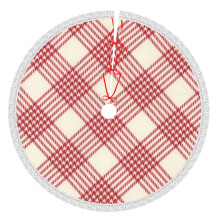 Karierter Weihnachtsbaumrock, 122 cm (48 Zoll), Polyester