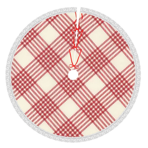 Geruite kerstboomrok van 122 cm (48 inch) van polyester.
