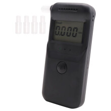Portable Breathalyzer High Precisions Tester with Voice Prompt Reusable Mouthpieces for Drivers