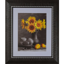 Moldura para fotos 3D texturizada em poliestireno de 3,25" (8,25 cm), 14x17 polegadas (35,5 x 43 cm), preta.