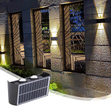 Solar-Wandleuchte für den Außenbereich, LED, wasserdicht (IP65)