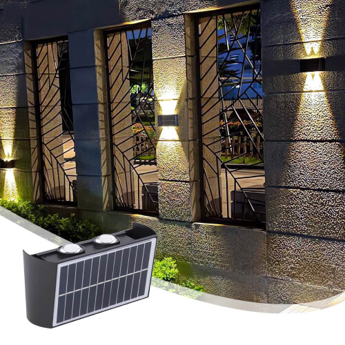 Applique murale solaire extérieure à LED étanche IP65