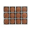 Flocking Christmas Balls 6cm Brown 12-Pack 1