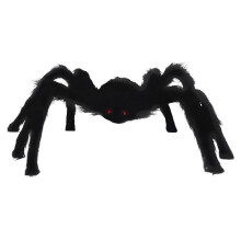 Craniu de pluș cu păianjen de Halloween, 28 cm