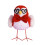 Valentine's Day red bird figurines couple set 1