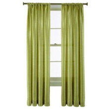 Lime Green Voile Curtains Semi-Sheer 2-Piece 54x63 Inch