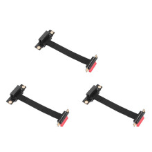 3X PCIE X1 Riser-Kabel Dual 90-Grad-Rechtwinkliges PCIe 3.0 X1 Bis X1-Verlängerungskabel 8 Gbit / S PCI Express 1X Riser-Karte - 10 cm