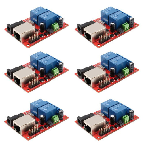 6X LAN Ethernet 2-Way Relay Board Delay  TCP/UDP Controller Module WEB Server