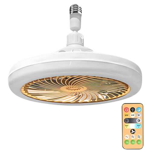 Ventilatore da soffitto senza pale con luce integrata e telecomando, 25 cm
