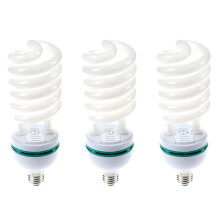 3X 105W (525W Equiv) 5500K Photography Daylight E27 Fitting CFL Bulb