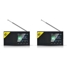 Portable Digital Radio -Compatible 5.0 Portable for Home Office 2.4 Inch LCD Display Stereo DAB FM Audio Player