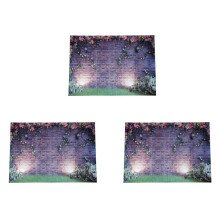 3pcs 7x5ft Flowers Wall Photography Backdrops Brick Backdrop Spring Stuido Background