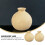 Khakifarbene Blumenvase aus Holz – 2er-Pack 5