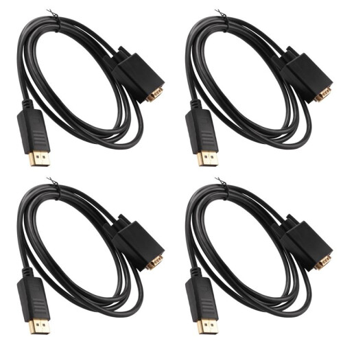 4X  Naar VGA-Kabel (DP Naar VGA-Kabel) 1,8 Meter