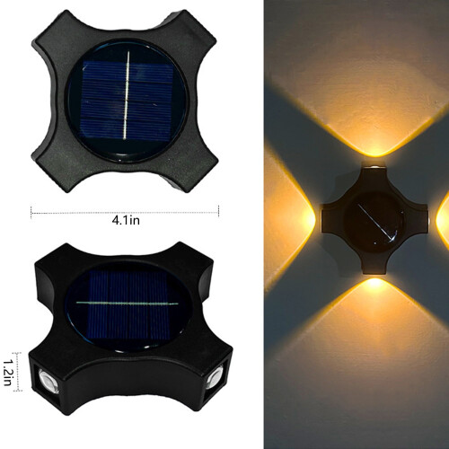 Refletor solar de parede – Refletor à prova d'água com iluminação para cima e para baixo. 2