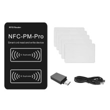 RFID Chip Reader PM PRO Decoder+5XCUID Karte NFC Schlüssel Kopierer 13,56 MHz 125 KHz Badge Schreibtoken ID IC Tag Klon