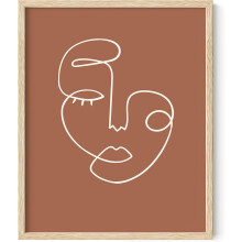 Kunstdruck „Frauen-Linienkunst“ – Minimalistische Frauensilhouette, 16x20