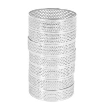 40 Stück Kreis Förmiger Poröser Torten Ring Unten Turm Pie Kuchen Form Back Werkzeuge Hitze Beständiger Perforierter Kuchen Mousse Ring, 8 cm