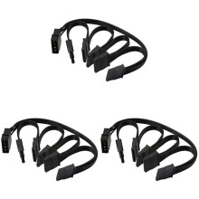 3X 4Pin IDE 1 to 5 15Pin Hard Drive Power Supply Splitter Cable for DIY Hard Disk PC Sever 18AWG Power