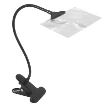 5X Magnifying Glass with Clip, 6x3.5 Inch Magnifier with Clamp Adjustable Flexible Gooseneck,Clip Magnifying Glass