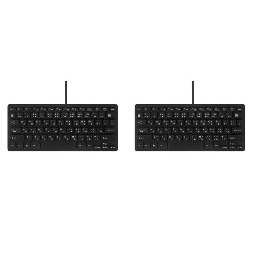 2X Tastiera Cablata Giapponese / Inglese USB Cablata per Tablet / PC Windows / Laptop / IOS / Android