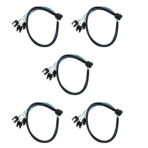 5X Internal  SAS to  Cable, SFF-8643 to  Forward Breakout Compatible with  Controller Hard Drive (1.6Ft)