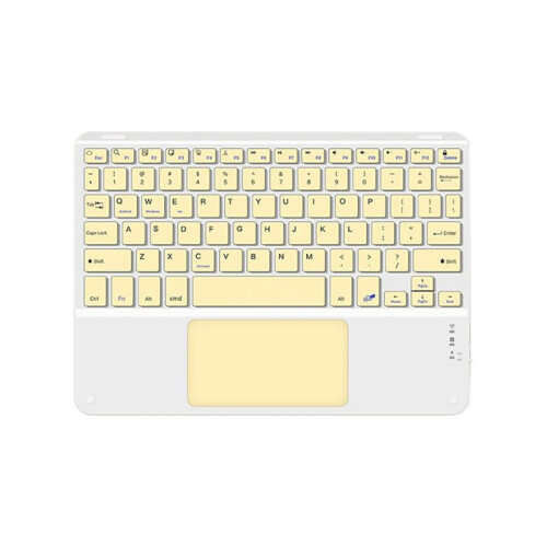 Teclado  con Panel Táctil de 10 Pulgadas Compatible con Windows, IPadOS, Android e IOS Inglés Amarillo