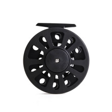GLA8/9 Carretel de Pesca com Mosca de Plástico Preto, Direito ou Esquerdo, Pode Ser Trocado, Carretel de Mosca de Plástico