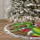 Weihnachtsbaumrock mit Fransen und Spitze, 122 cm, Polyester 3