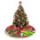 Weihnachtsbaumrock mit Fransen und Spitze, 122 cm, Polyester 4