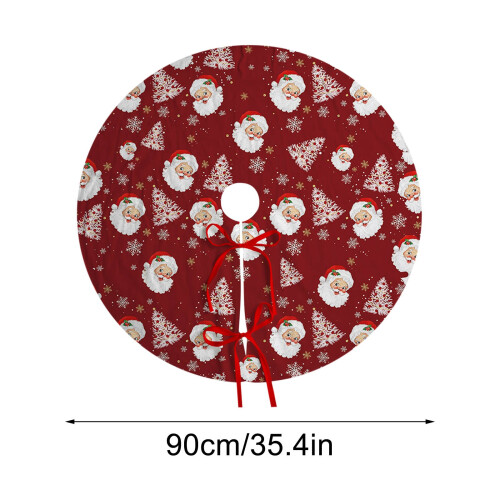 Weihnachtsbaumdecke aus Plüschstoff, 120 cm 2
