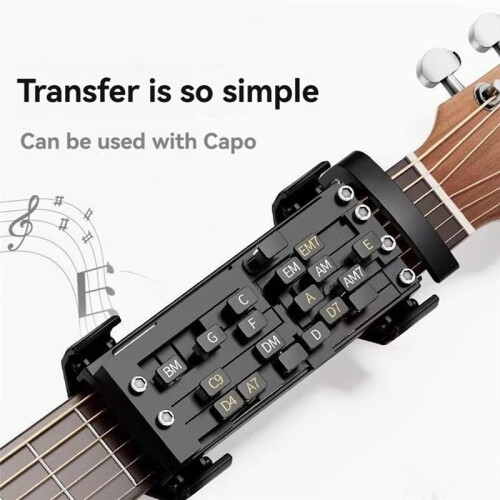 Guitar Learning Aid Tool Guitar Chord Trainer Guitar Practice Aid Teaching Learning System for Guitar Beginner Brown 1