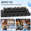 Hardtail Guitar Bridge Body Through per 6 Parti Elettriche Nero 2