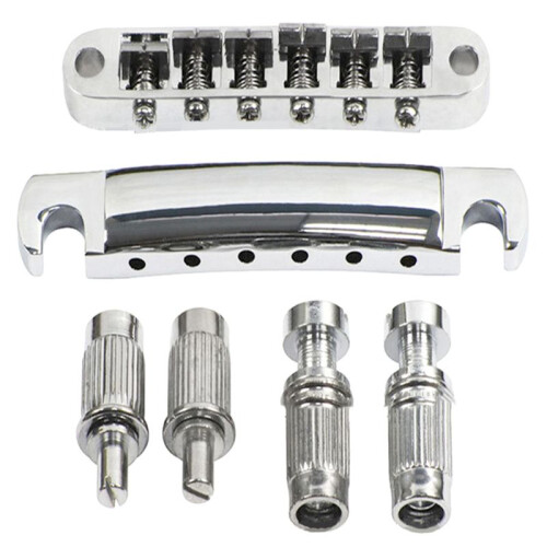 Guitar Bridge 6-String Electric Guitar Bridge 6-String Electric Guitar Bridge Silver 2