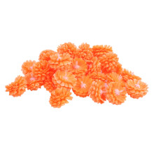 30Pcs GäNseblüMchen-KüNstliche GefäLschte Blume Silk KugelföRmige KöPfe Massenhochzeitsfest-Dekor, Orange