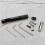 Single Set Sadel Headless Elgitarr Bridge Bakstycke med Skiftnyckel för Headless Elgitarr Svart 5