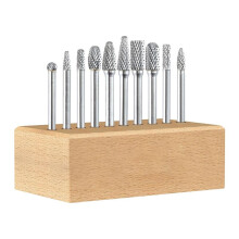 Jeu de Fraises en Carbure Tige 1/4 Pouce 10 Pièces pour Souder le Béton Pierre Bois Plastique Gravure Coupe Nettoyage Meulage