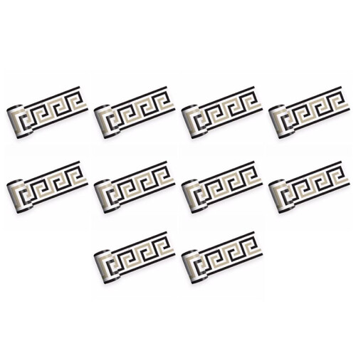 10pcs 2M Self-Adhesive Side  Tile Sticker Bathroom Kitchen Restaurant Wall Stair Floor Border Tile Sticker