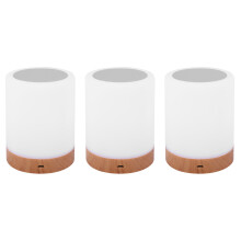 3X Night Light, Touch Lamp for Bedrooms Bedside Lamps with Rechargeable Battery Dimmable 2800K-3100K Color Changing RGB