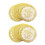 12 Exquisite Gold-Tone Flower Dinning Table COASTERS SET 1